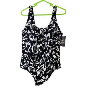 Hurley Bathing Suit One Piece XXL Black & White